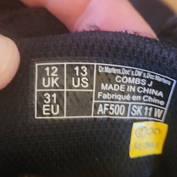 Junior Combs Dr Marten kids boots unisex 13 - Picture 10 of 10